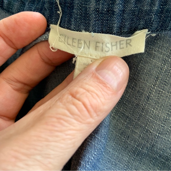 Eileen Fisher simple denim dress - Picture 5 of 12